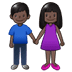 👫🏿 woman and man holding hands: dark skin tone display on Samsung